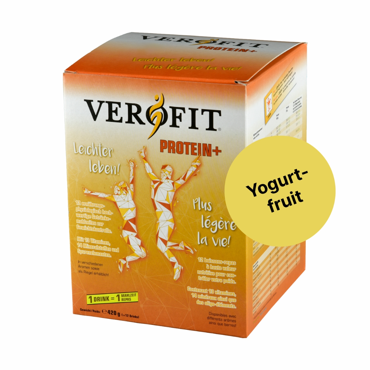 VEROFIT Protein+ Pulver Jogurt-Frucht 12 Beutel 35 g
