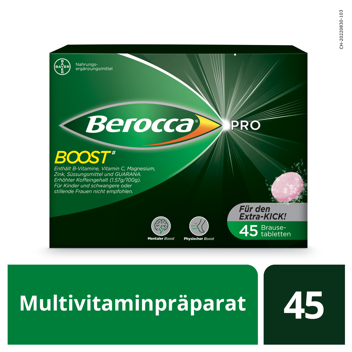 Berocca Pro Boost Brausetabletten 45 Stück Multivitamin Berocca Pro Boost Brausetabletten 45 Stück Multivitamin
