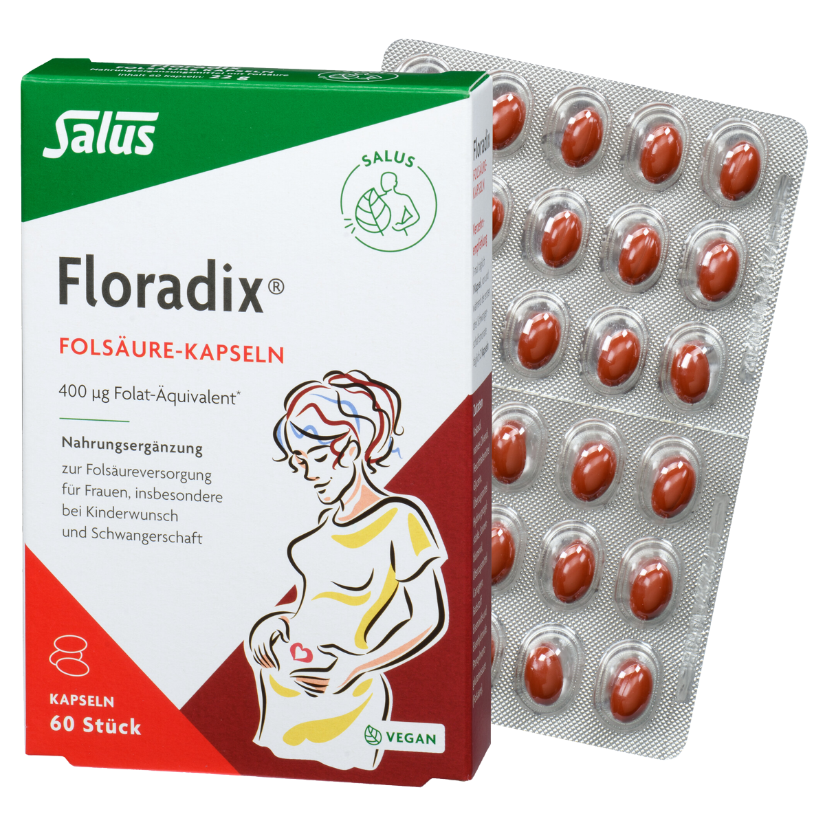 Floradix Folsäure Kapseln 60 Stück Floradix Folsäure Kapseln 60 Stück