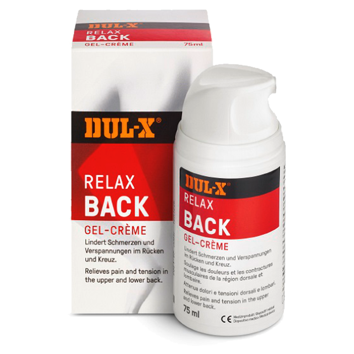 DUL-X Back Relax Gel Creme Dispenser 75 ml DUL-X Back Relax Gel Creme Dispenser 75 ml