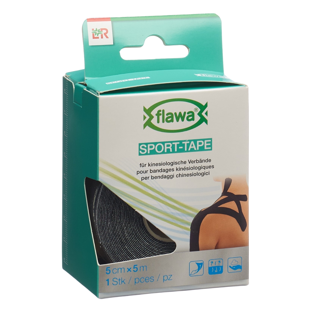 Flawa Sport-Tape 5 cm x 5 m schwarz