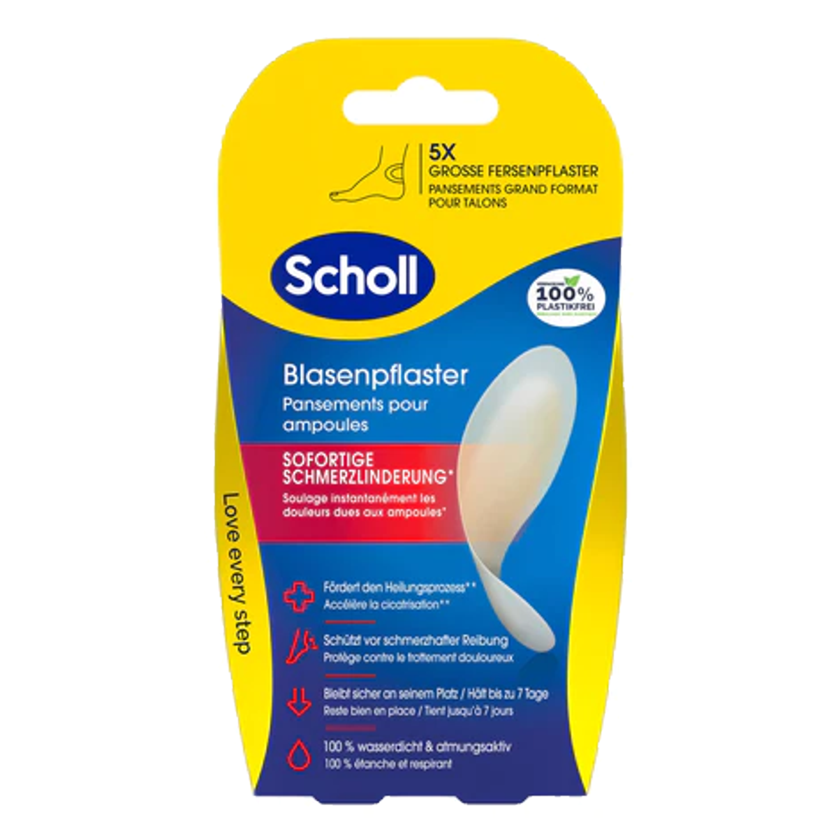 Scholl Blasenpflaster Fersen neu 5 Stück Scholl Blasenpflaster Fersen neu 5 Stück