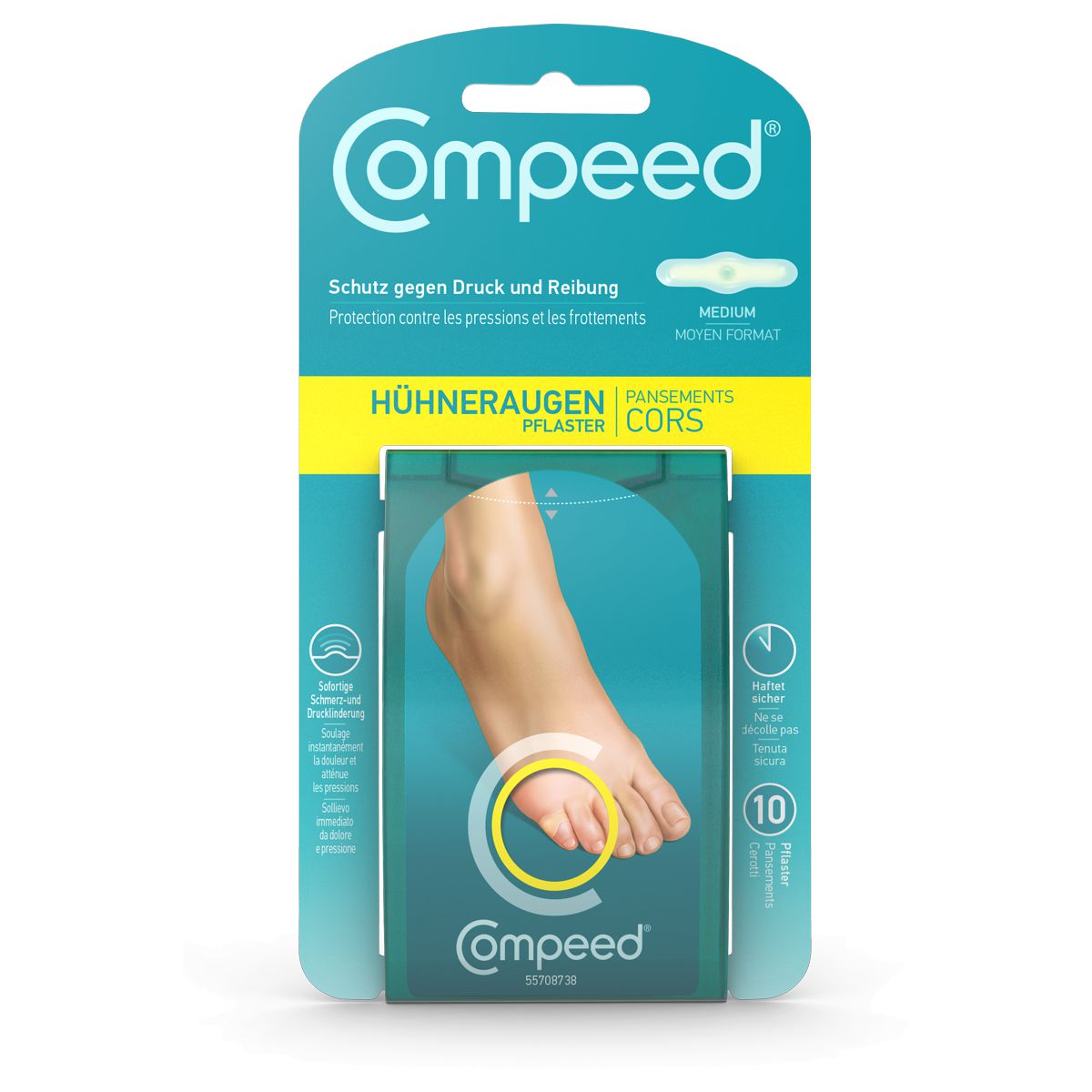 Compeed Hühneraugenpflaster M 10 Stück Compeed Hühneraugenpflaster M 10 Stück