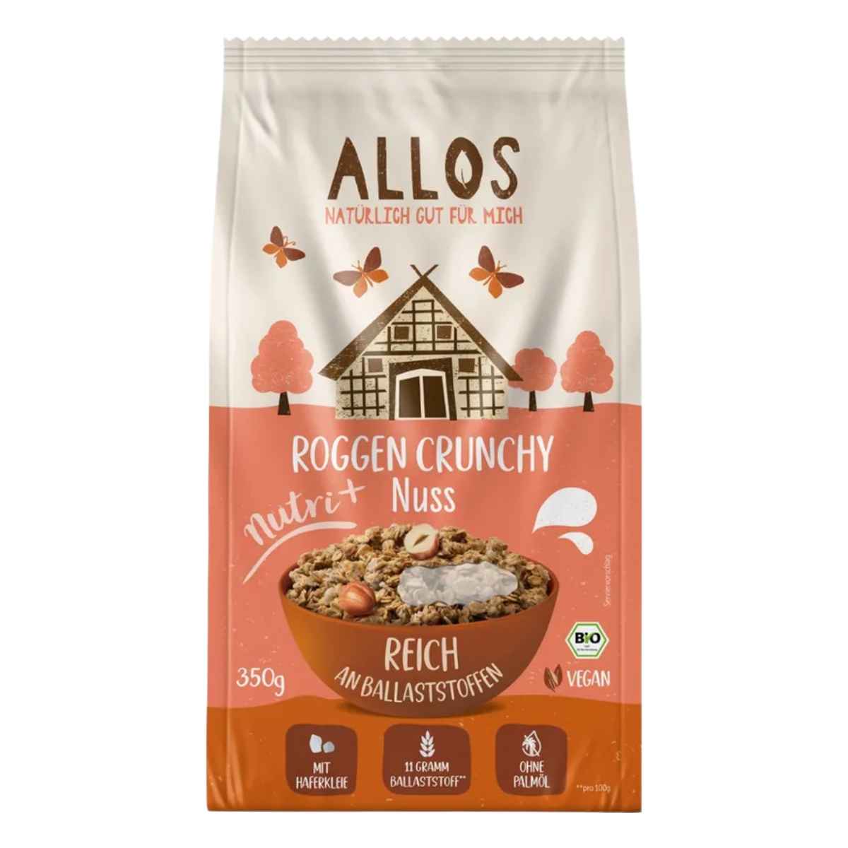 ALLOS Nutri+ Roggen Crunchy Nuss 350 g