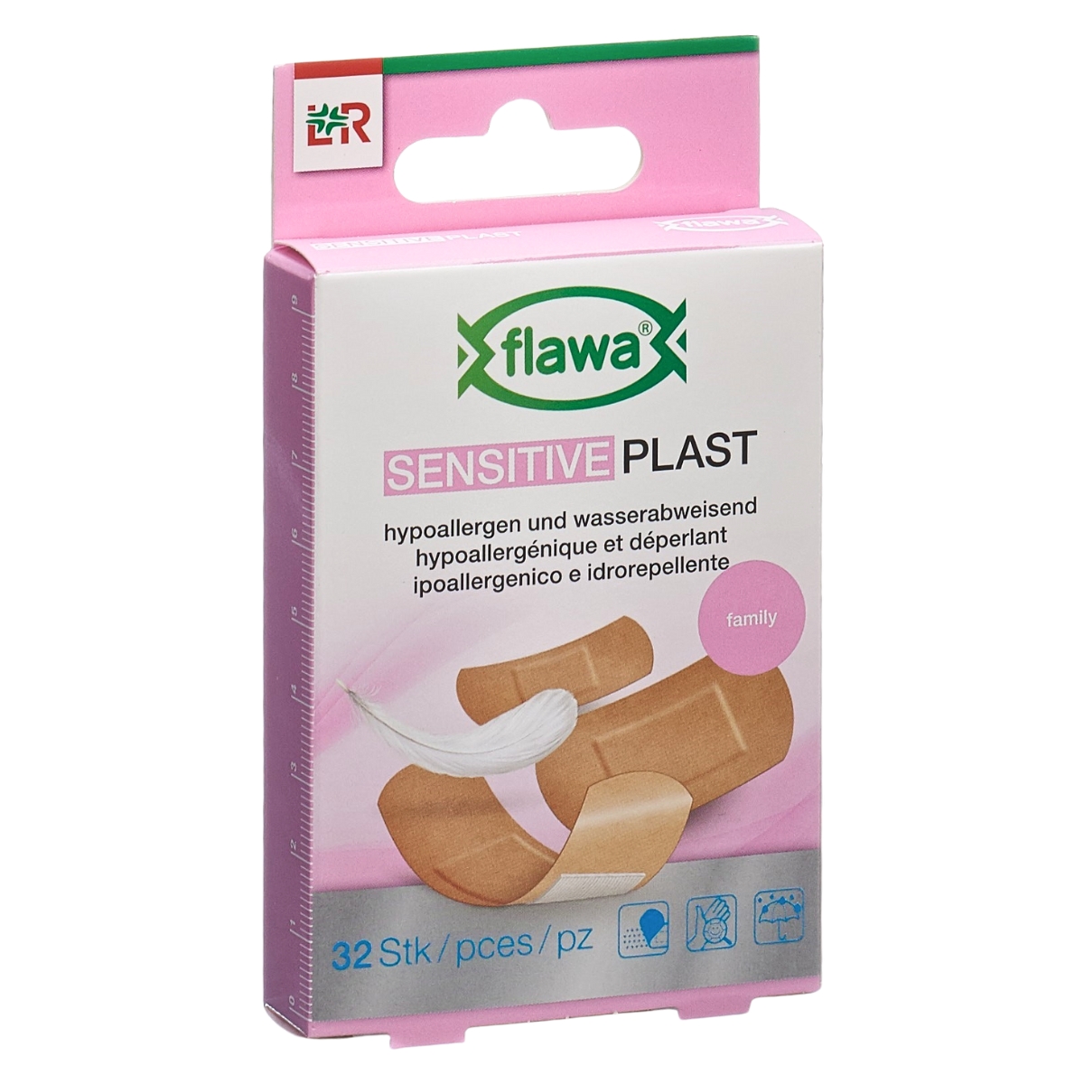 Flawa Sensitive Plast Pflasterstrips 3 Grösse 32 Stück