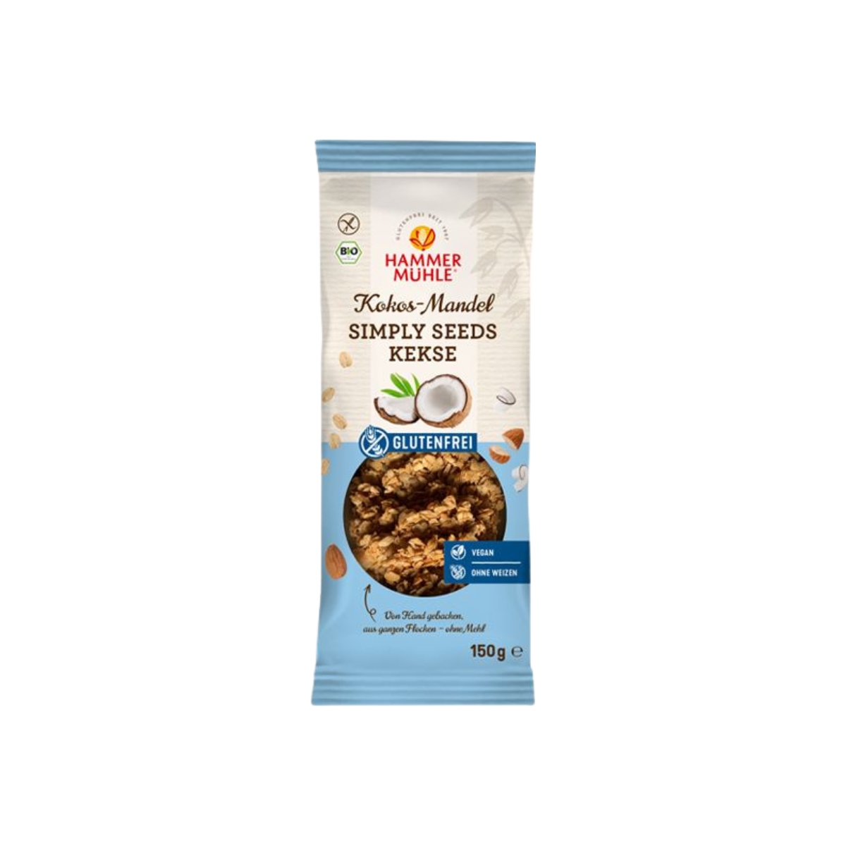 Hammermühle Simply Seeds Kekse Kokos - Mandel glutenfrei 150 g Hammermühle Simply Seeds Kekse Kokos - Mandel glutenfrei 150 g