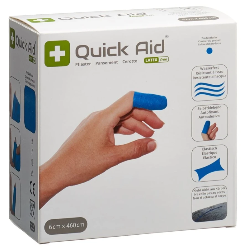 QUICK AID Pflaster 6x460cm Latexfrei blau QUICK AID Pflaster 6x460cm Latexfrei blau