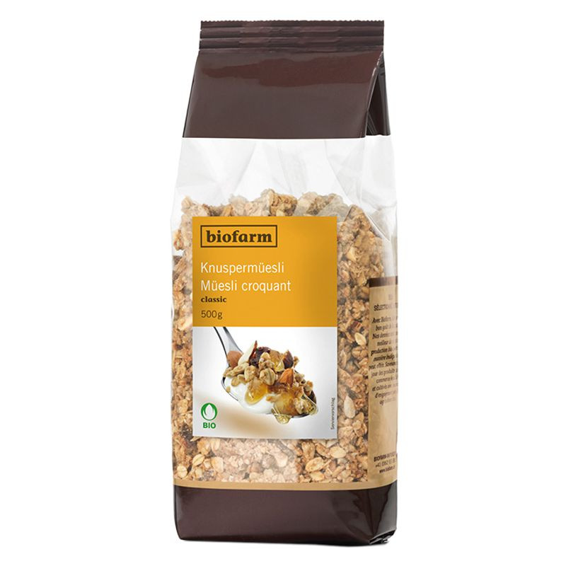 Biofarm Knusper Müesli Knospe Beutel 500 g