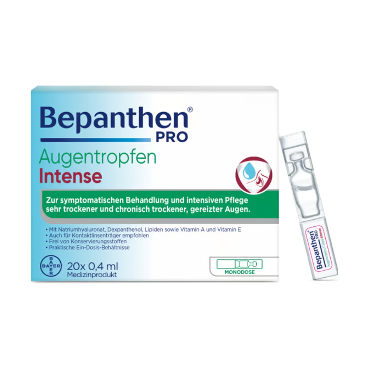 Bepanthen Pro Collyre Intense Monodoses 20 x 0.4 ml Bepanthen Pro Collyre Intense Monodoses 20 x 0.4 ml