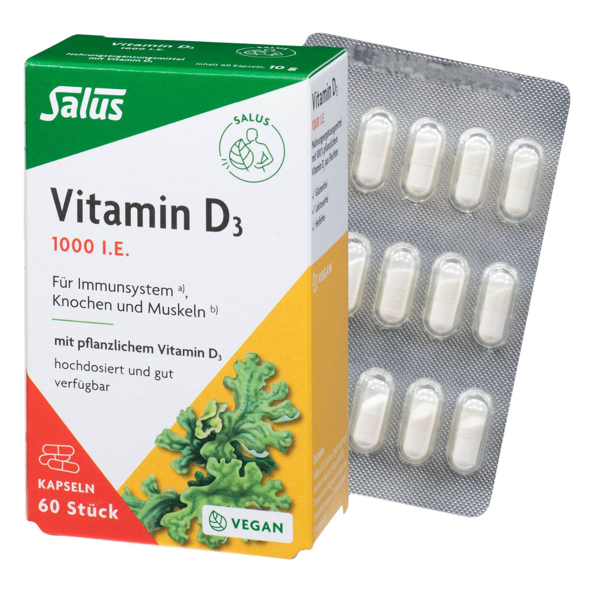 Gélules de vitamine D3 1000 Vital Salus, 60 gélules