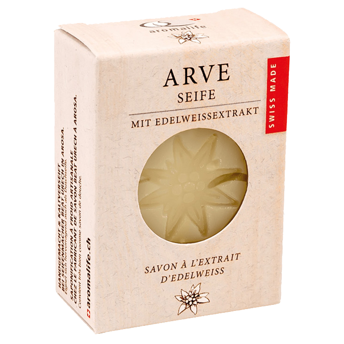 Aromalife Arve Seife mit Edelweissextrakt 90 g Aromalife Arve Seife mit Edelweissextrakt 90 g