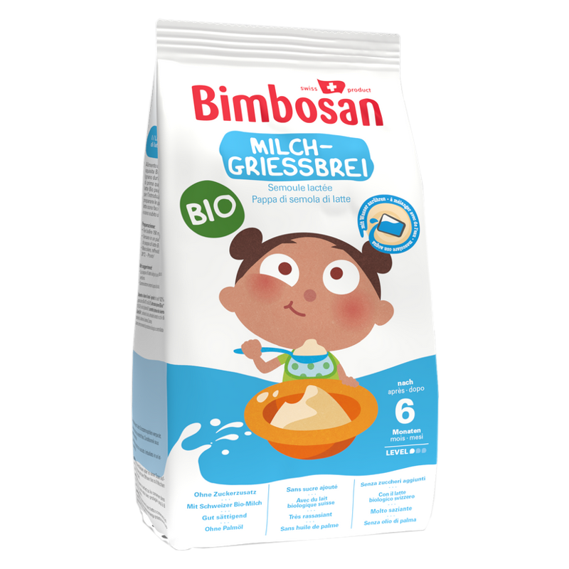 Bimbosan Bio bouillie de semoule au lait, sachet de 300 g