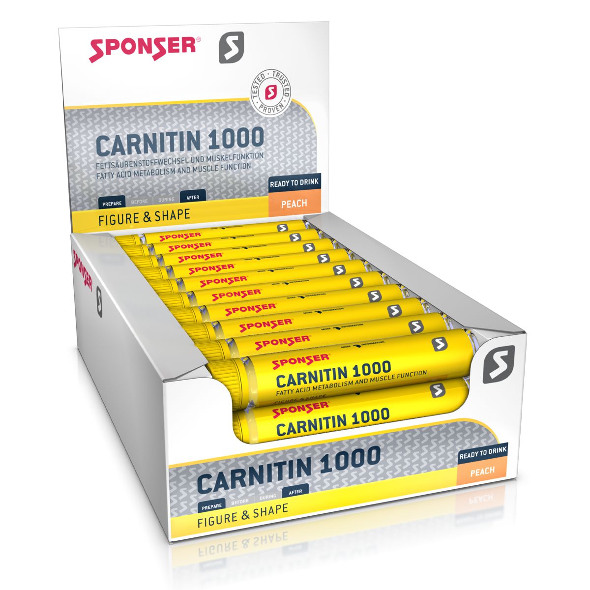 Sponser L Carnitin 1000 mg Peach 30 Ampullen 25 ml Sponser L Carnitin 1000 mg Peach 30 Ampullen 25 ml