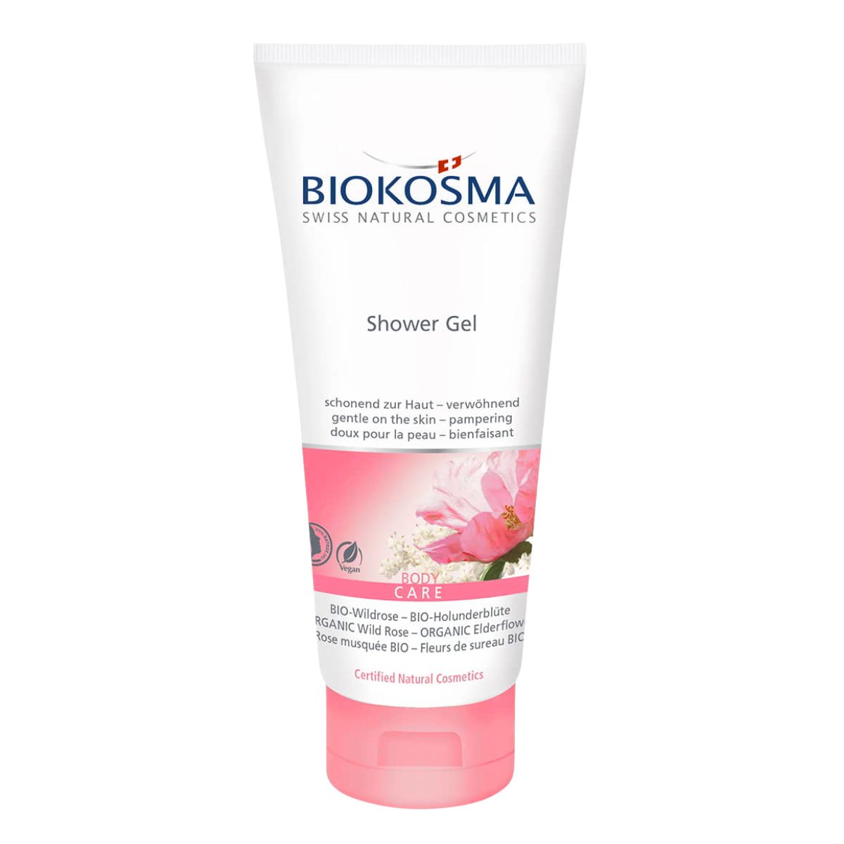 Biokosma Shower Gel Wildrose Holunderblüten 200 ml