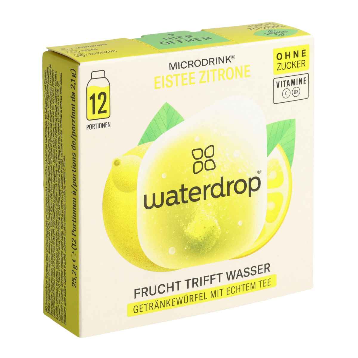 WATERDROP Eistee Zitrone oZ Box 12 Portionen