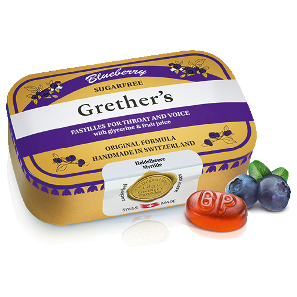 Grethers Blueberry Pastillen ohne Zucker 110 g Grethers Blueberry Pastillen ohne Zucker 110 g