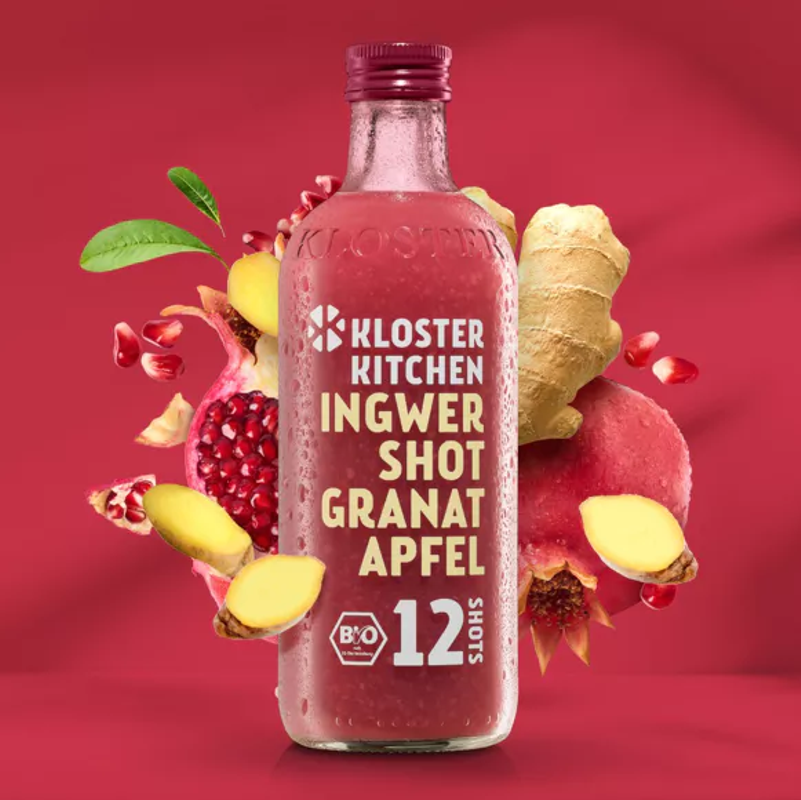 Kloster Kitchen Ingwer Shot Granatapfel Bio 360 ml Inger, Granatapfel