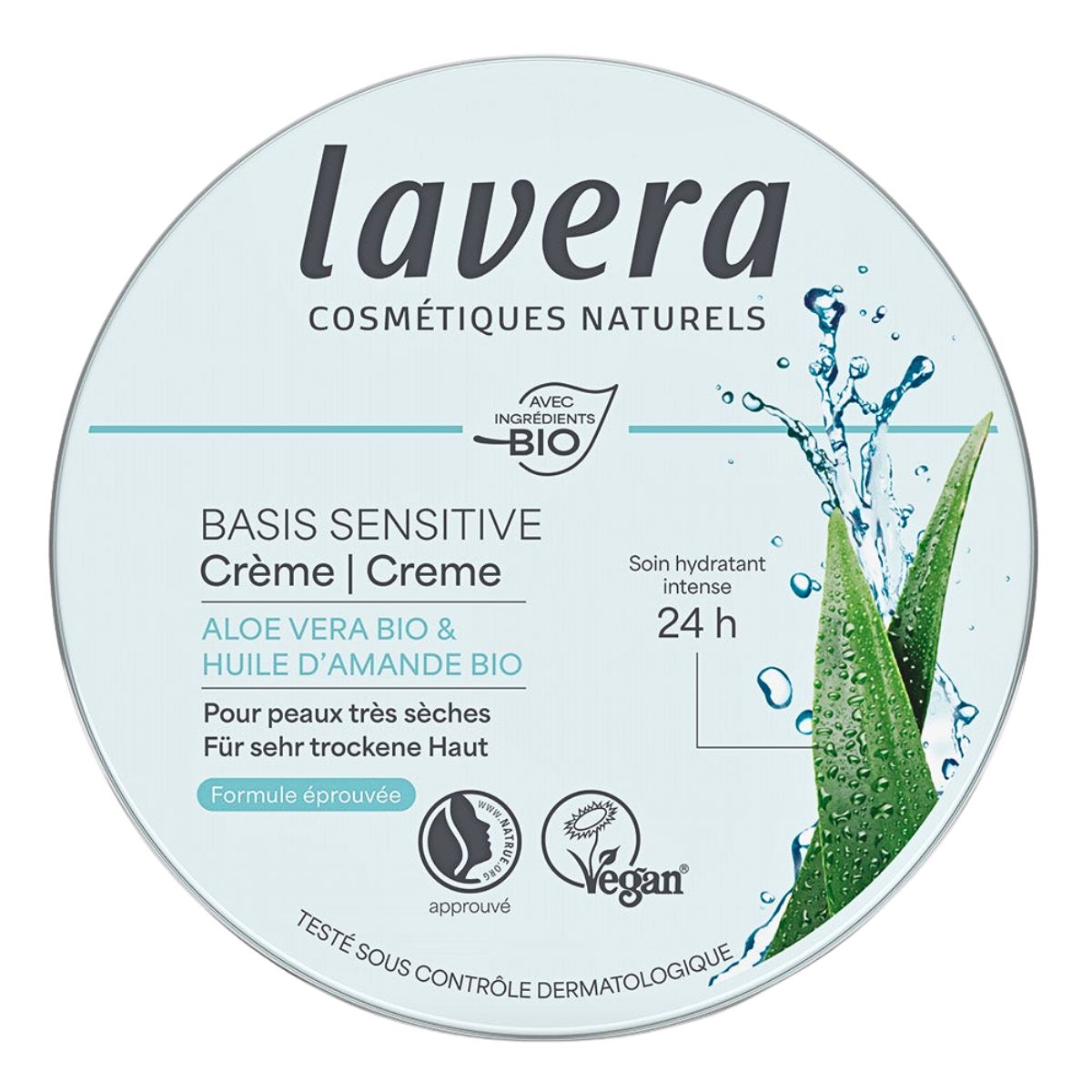 Lavera Crème de base Sensitive All-Round à l'aloe vera et à l'amande 150 ml