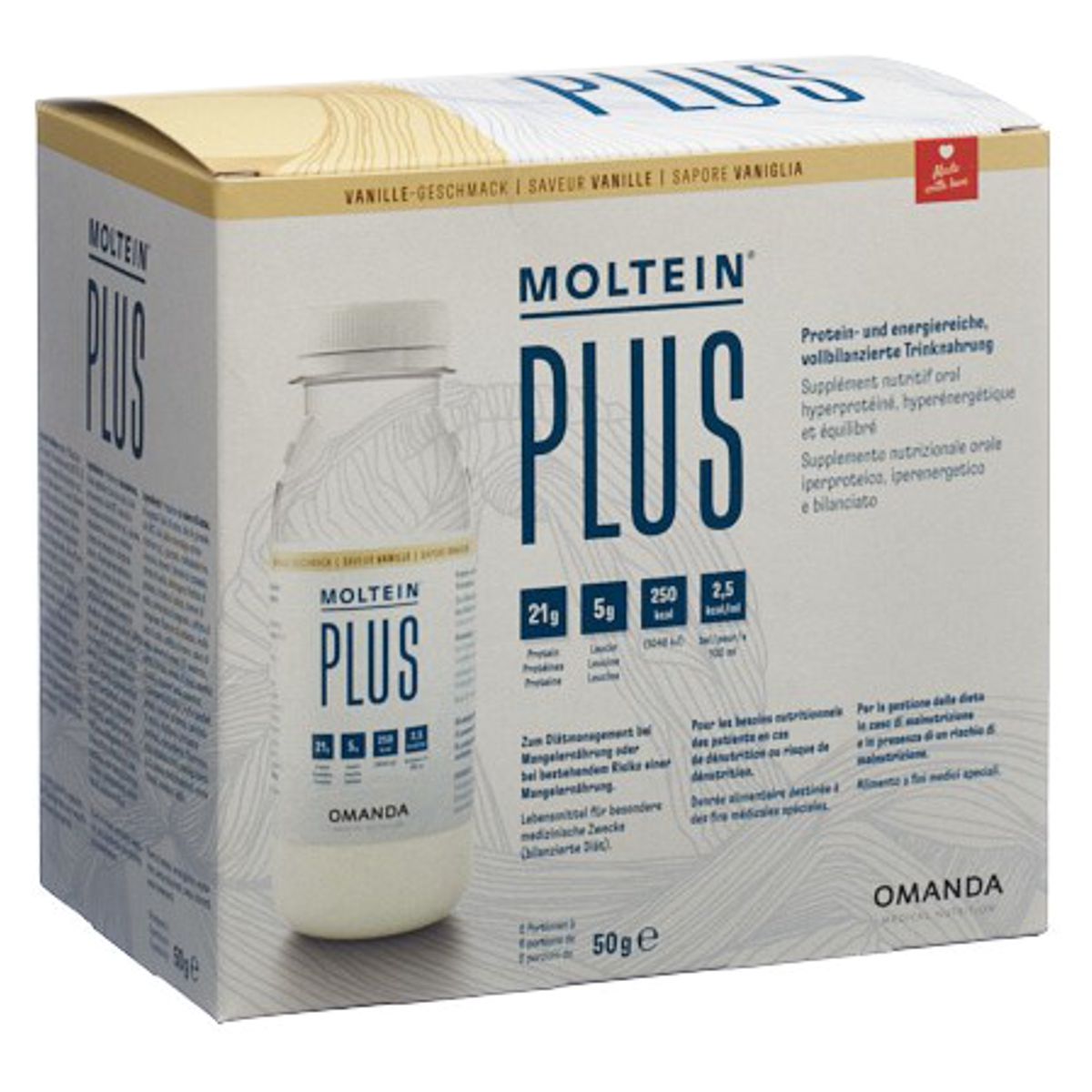Moltein Plus 2.5 Vanille 6 Flaschen 50 g