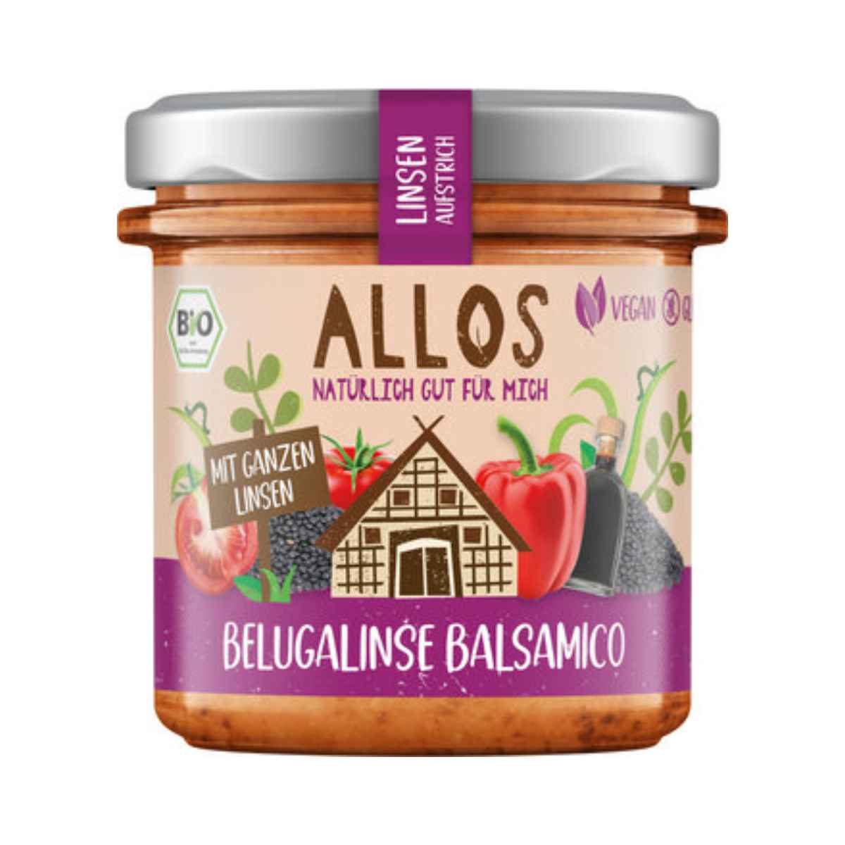 ALLOS Lentilles à tartiner Beluga Balsa Bio 140 g ALLOS Lentilles à tartiner Beluga Balsa Bio 140 g