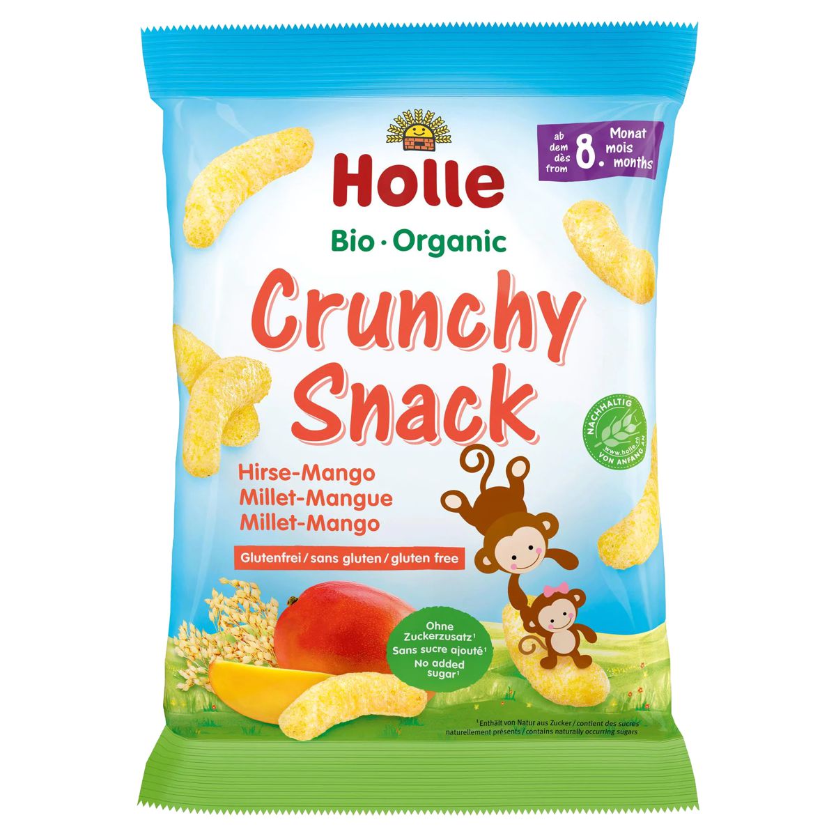 Holle Bio-Crunchy Snack Hirse Mango 25 g Holle Bio-Crunchy Snack Hirse Mango 25 g