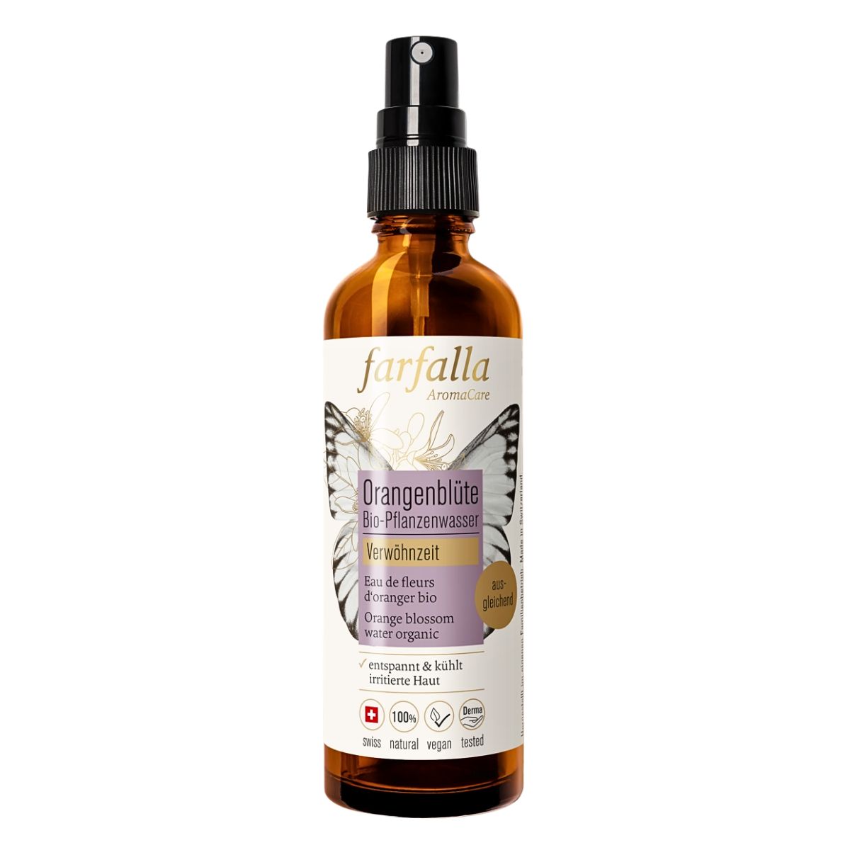 FARFALLA Bio-Pflanzenwasser Orangenblüte Spray 75 ml