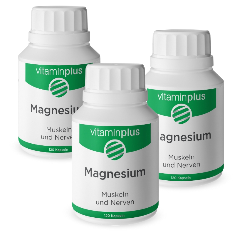 Vitaminplus Magnesium Kapseln 3x 120 Stück Vitaminplus Magnesium Kapseln 3x 120 Stück