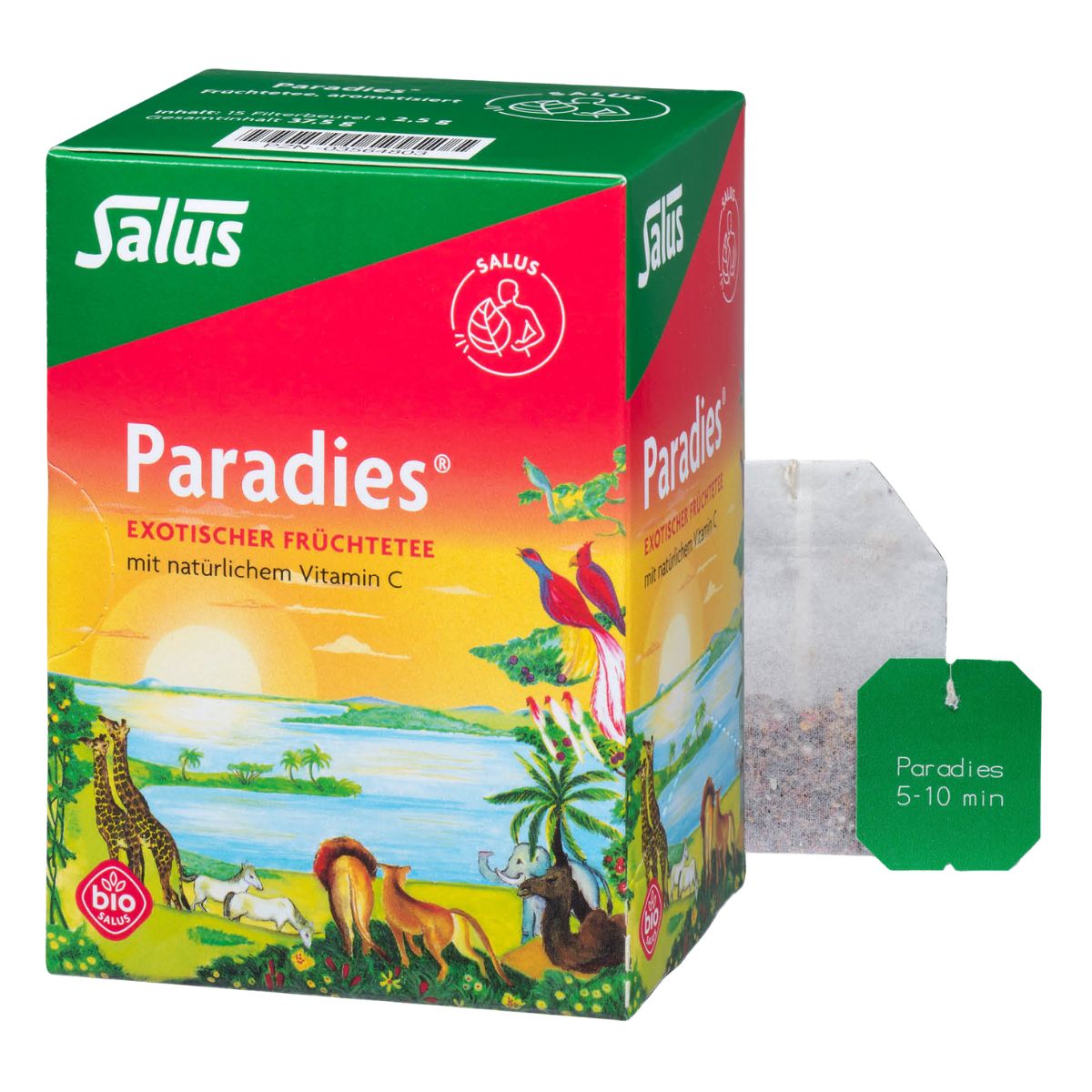 Salus Paradies Früchtetee mit Vitamin C Bio Beutel 15 Stück
