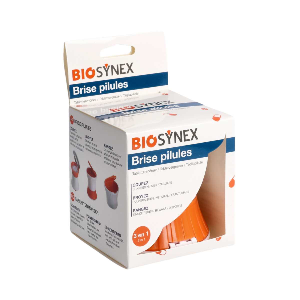 Biosynex Pillenschneider und Pillenbrecher in einem Gerät Biosynex Pillenschneider und Pillenbrecher in einem Gerät