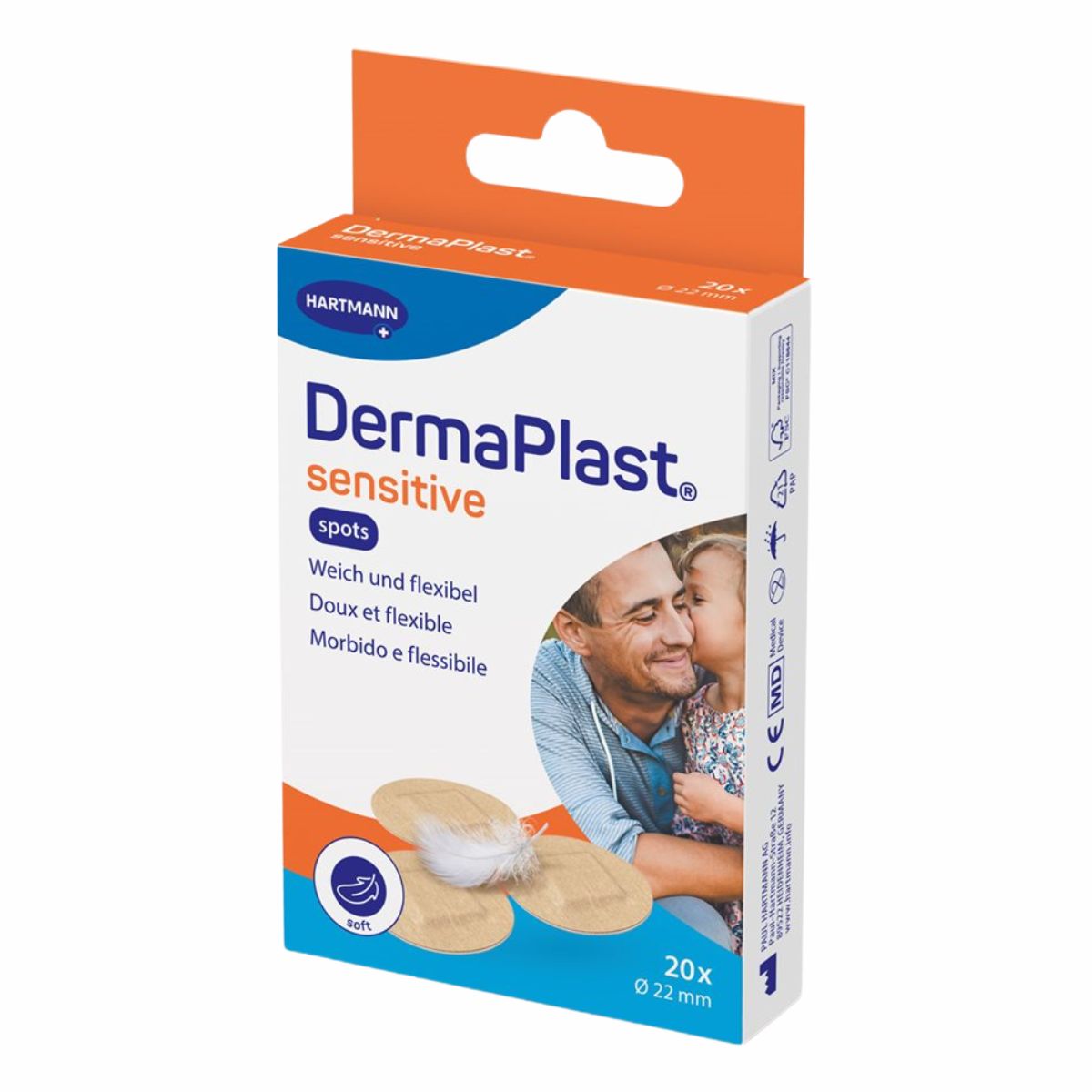 DERMAPLAST SENSITIVE Spots 22 mm 22 Stück