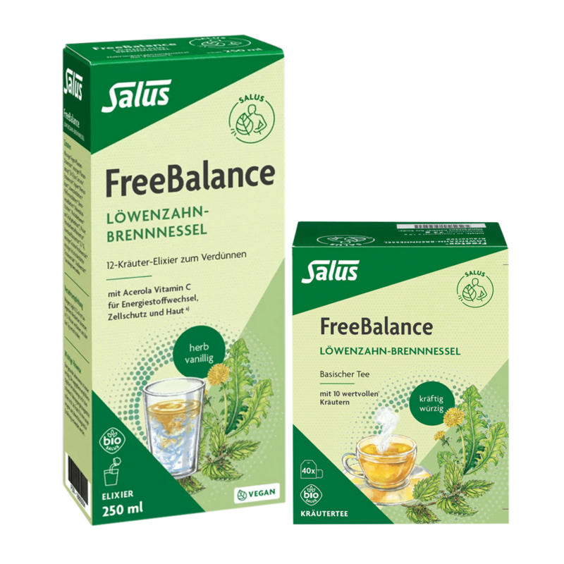 Salus FreeBalance Löwenzahn Brennnessel Tee + Elixier Salus FreeBalance Löwenzahn Brennnessel Tee + Elixier
