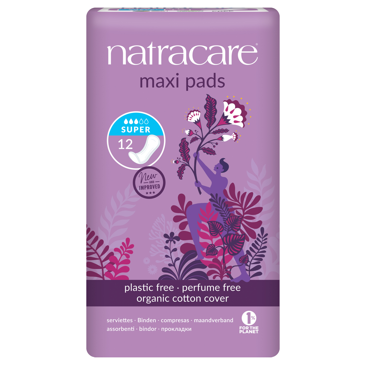 Natracare Damenbinden super 12 Stück Natracare Damenbinden super 12 Stück