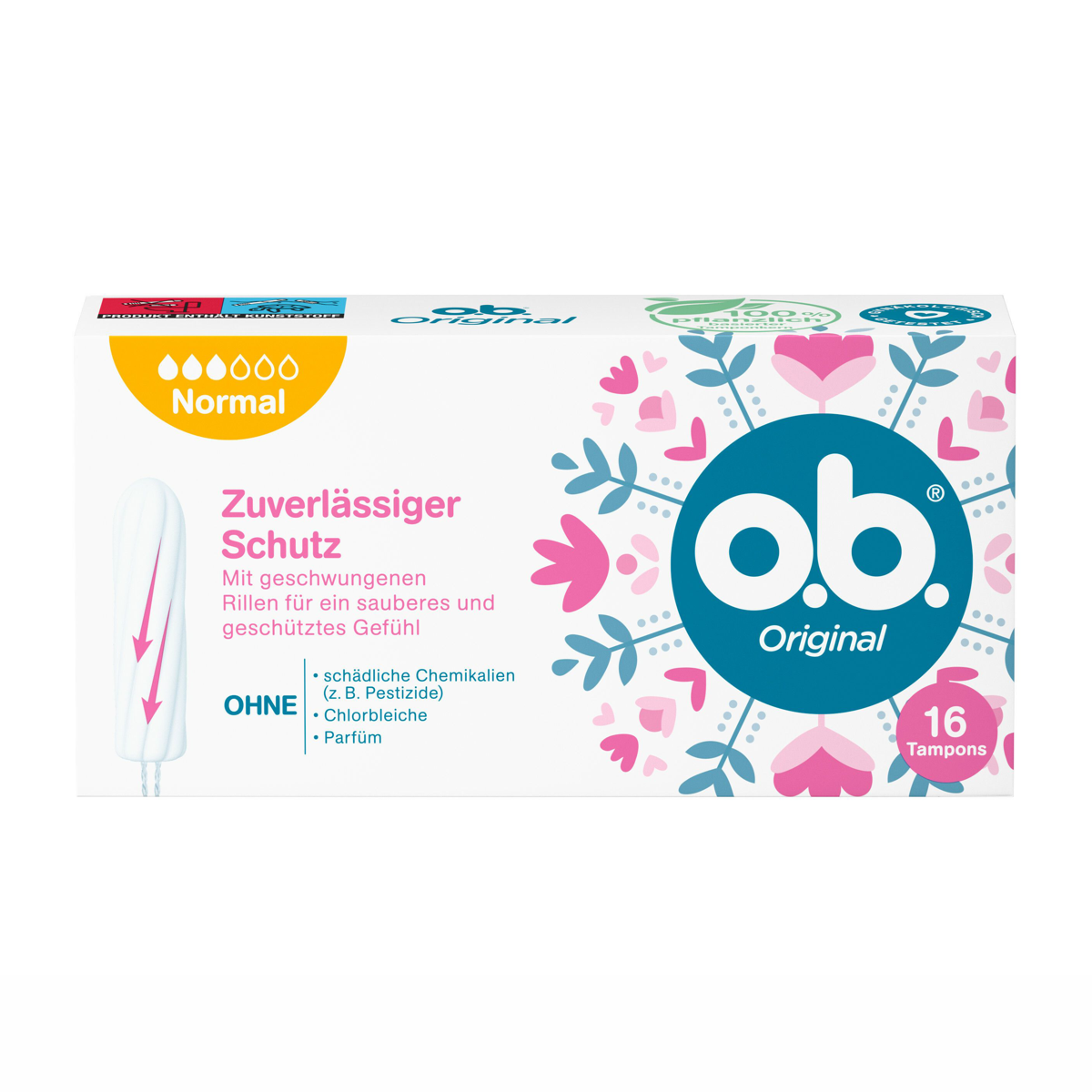 o.b. Tampons Original Normal 16 Stück o.b. Tampons Original Normal 16 Stück
