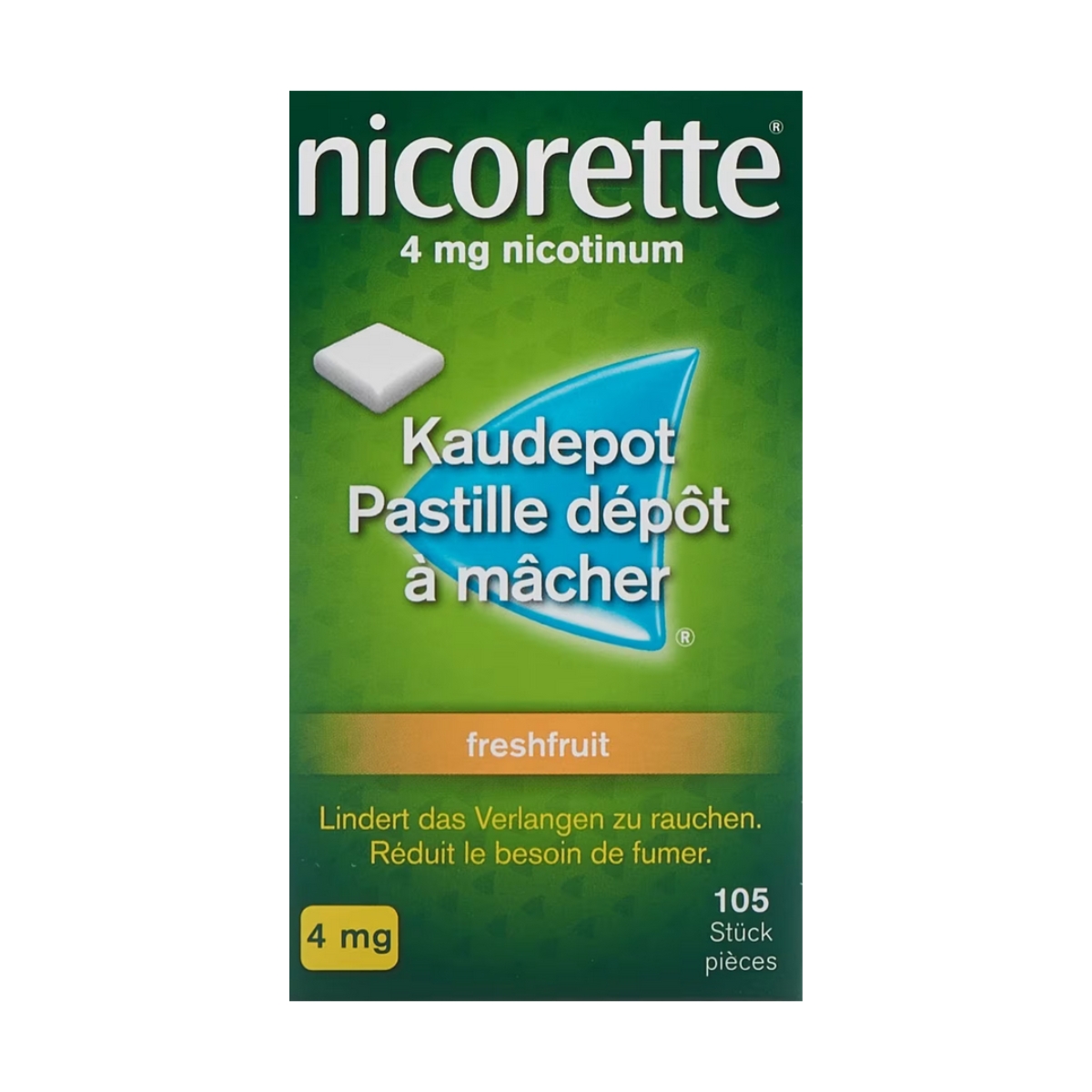 Nicorette Freshfruit Kaudepots 4 mg 105 Stück Nicorette Freshfruit Kaudepots 4 mg 105 Stück