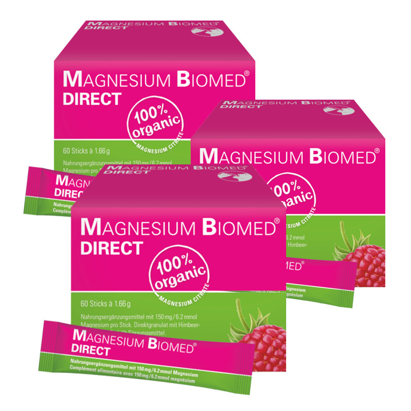 MAGNESIUM BIOMED direct Granulat Sticks 3x 60 Stück MAGNESIUM BIOMED direct Granulat Sticks 3x 60 Stück