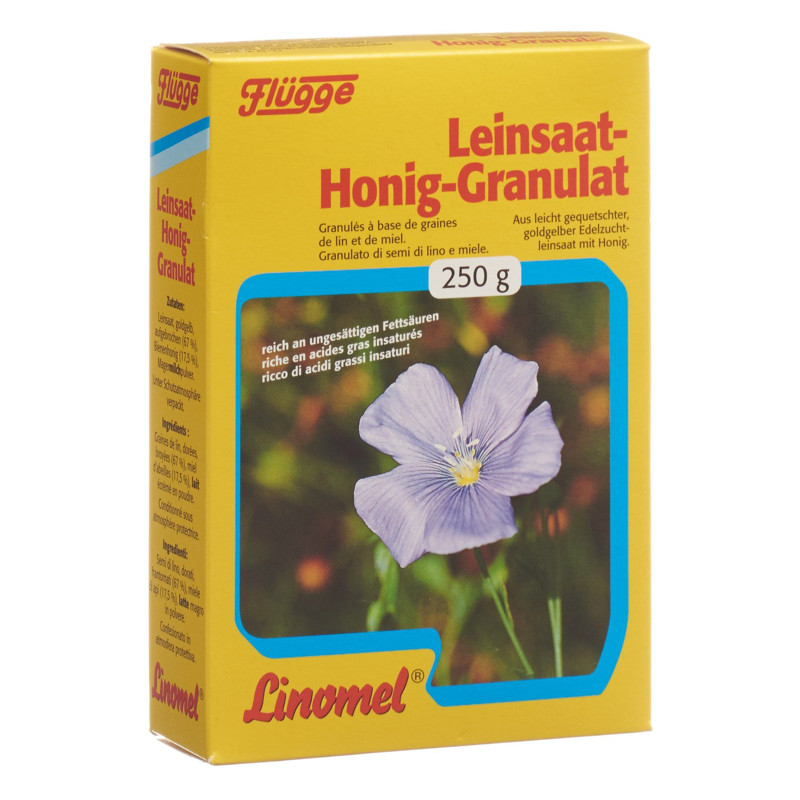 Flügge Linomel Leinsaat Honig Granulat 250 g