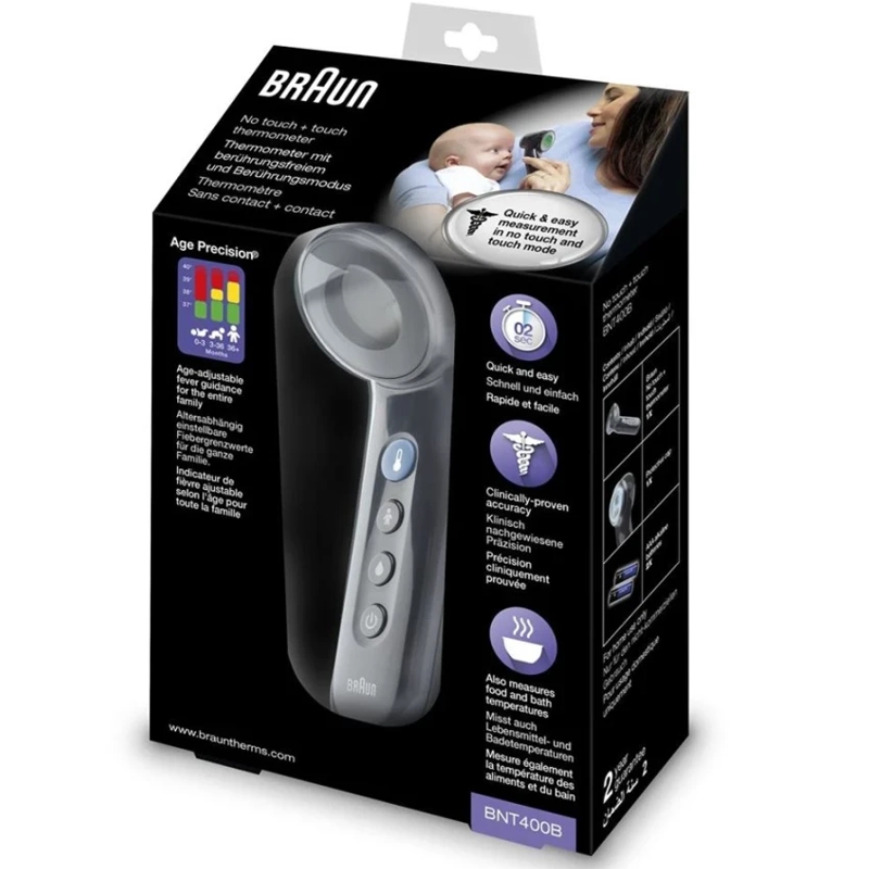 BRAUN No Touch+Forehead Age Prec BNT 400B schwarz BRAUN No Touch+Forehead Age Prec BNT 400B schwarz