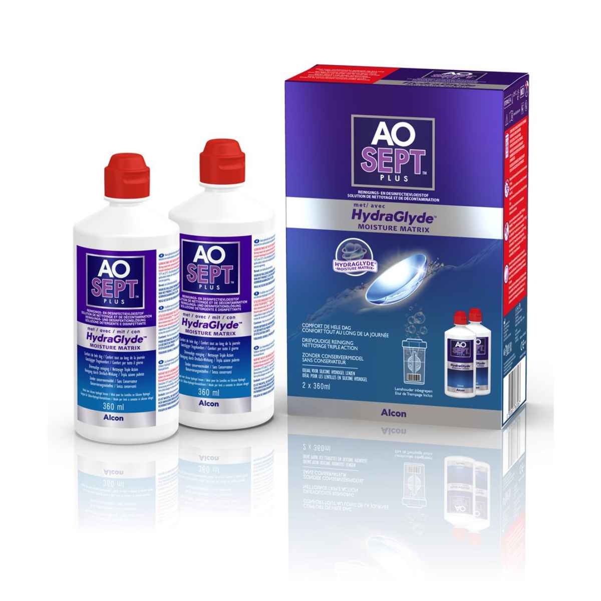 Aosept Plus Liquid avec HydraGlyde 2 x 360 ml Aosept Plus Liquid avec HydraGlyde 2 x 360 ml