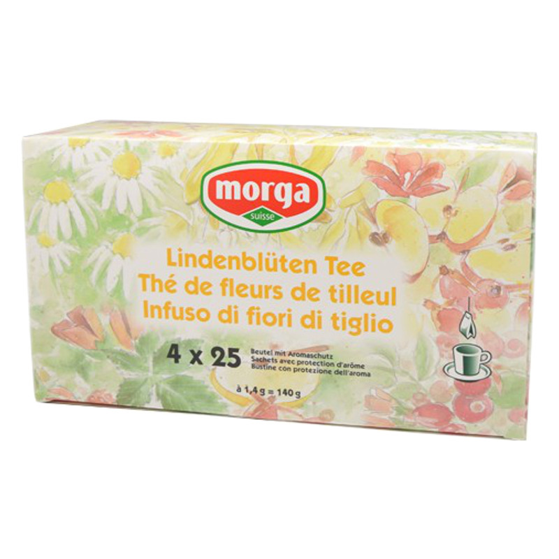 MORGA Lindenblüten Tee mit Hüllen Beutel 100 Stück