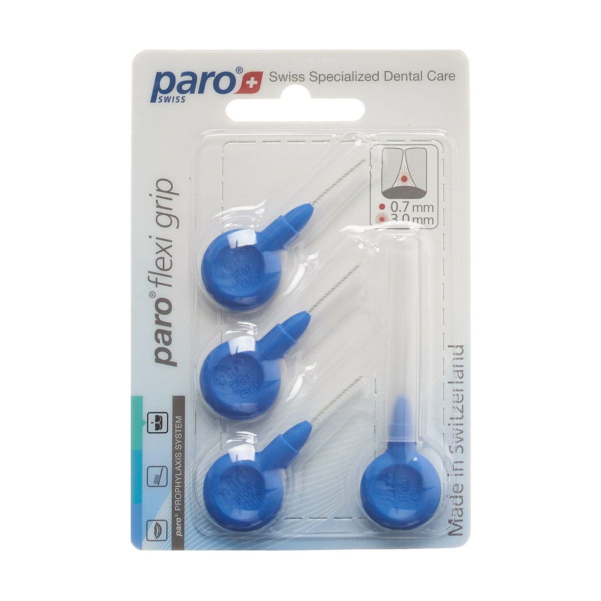 Paro Flexi Grip 3mm x-fine blau zylindrisch 4 Stück Paro Flexi Grip 3mm x-fine blau zylindrisch 4 Stück