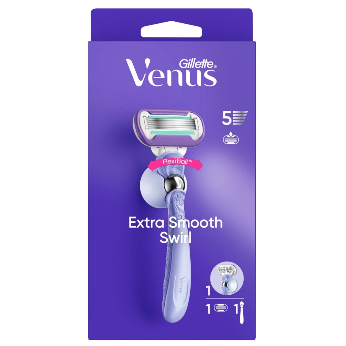 GILLETTE Venus Deluxe Smooth Swirl Rasierapparat 1 Klinge