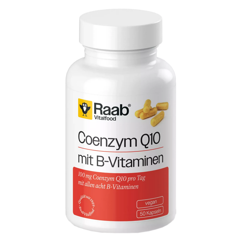 Raab Coenzym Q10 mit B-Vitaminen Kapseln 50 Stück Raab Coenzym Q10 mit B-Vitaminen Kapseln 50 Stück