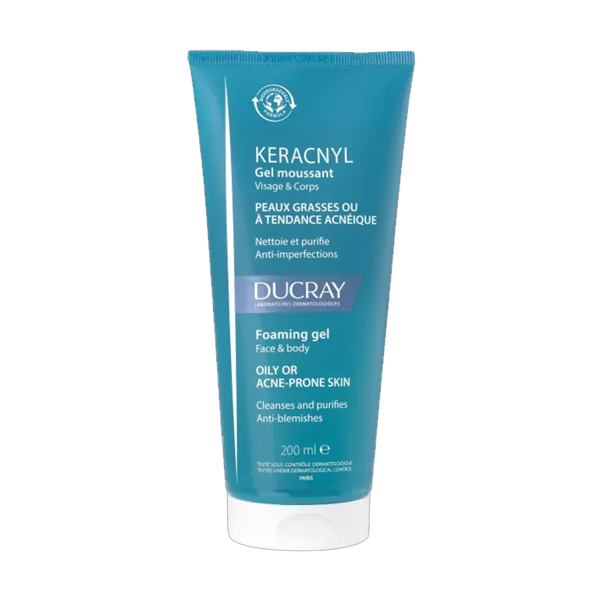 Gel nettoyant Ducray Keracnyl 200 ml Gel nettoyant Ducray Keracnyl 200 ml
