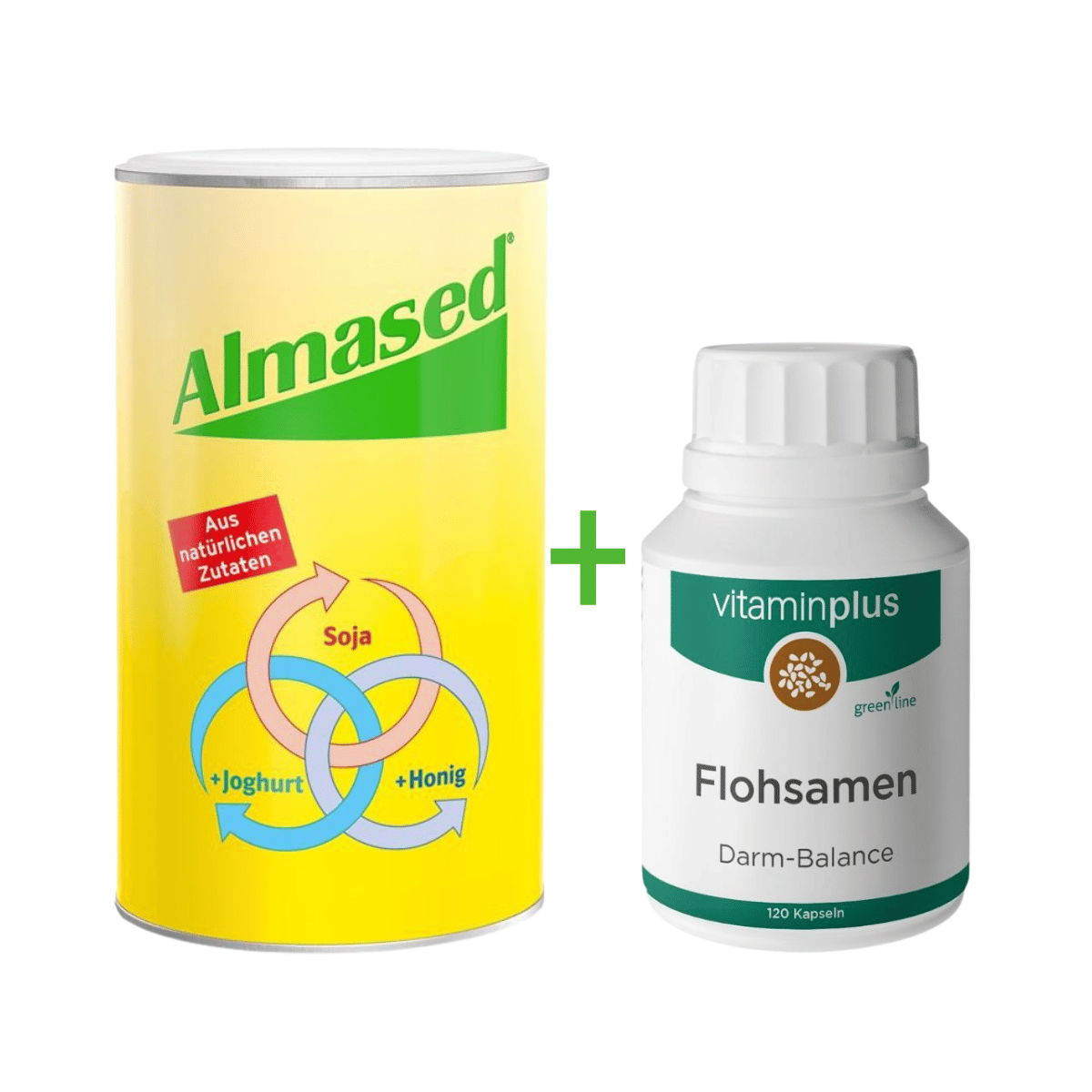 Almased Vitalkost 500 g mit Flohsamen Kapseln 120 Stück