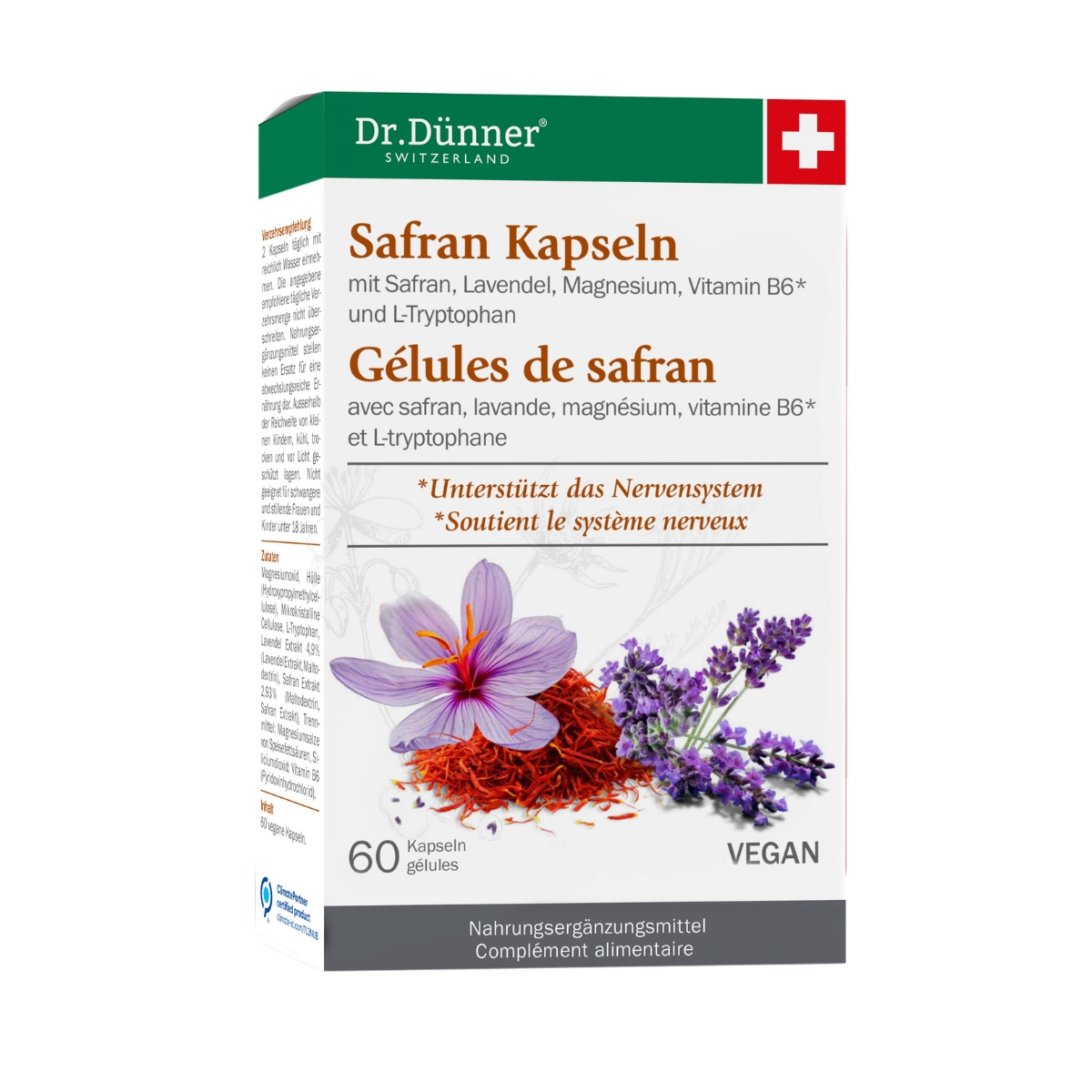Capsules de safran Dr. Dünner 60 pièces Capsules de safran Dr. Dünner 60 pièces