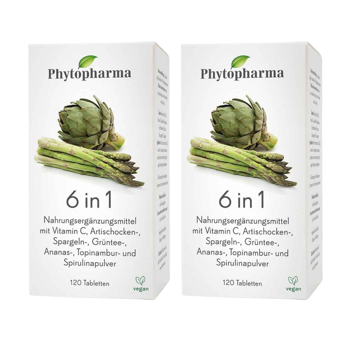 Action : Phytopharma 6in1 comprimés 2x 120 pièces Action : Phytopharma 6in1 comprimés 2x 120 pièces