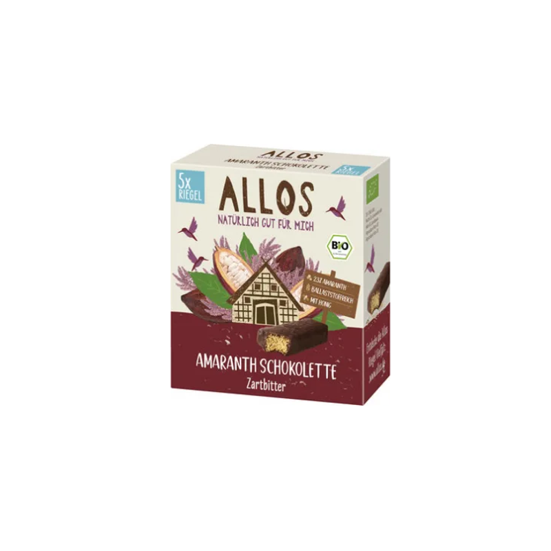 ALLOS Amaranth Schokolette Zartbitter 5 Riegel ALLOS Amaranth Schokolette Zartbitter 5 Riegel