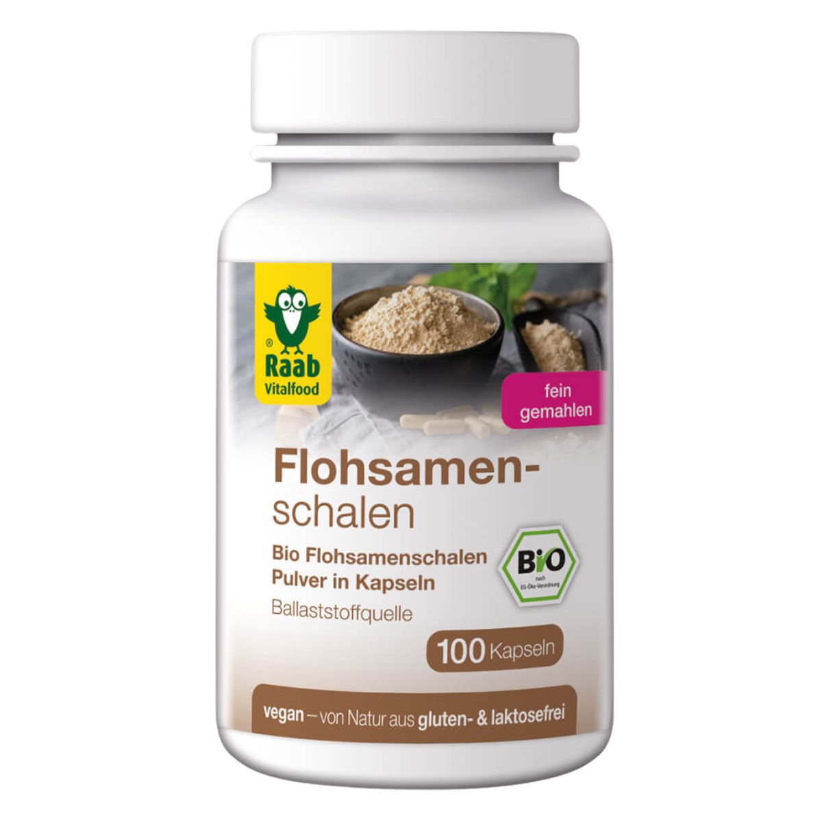 Raab Flohsamenschalen Kapseln Dose 100 Stück Raab Flohsamenschalen Kapseln Dose 100 Stück