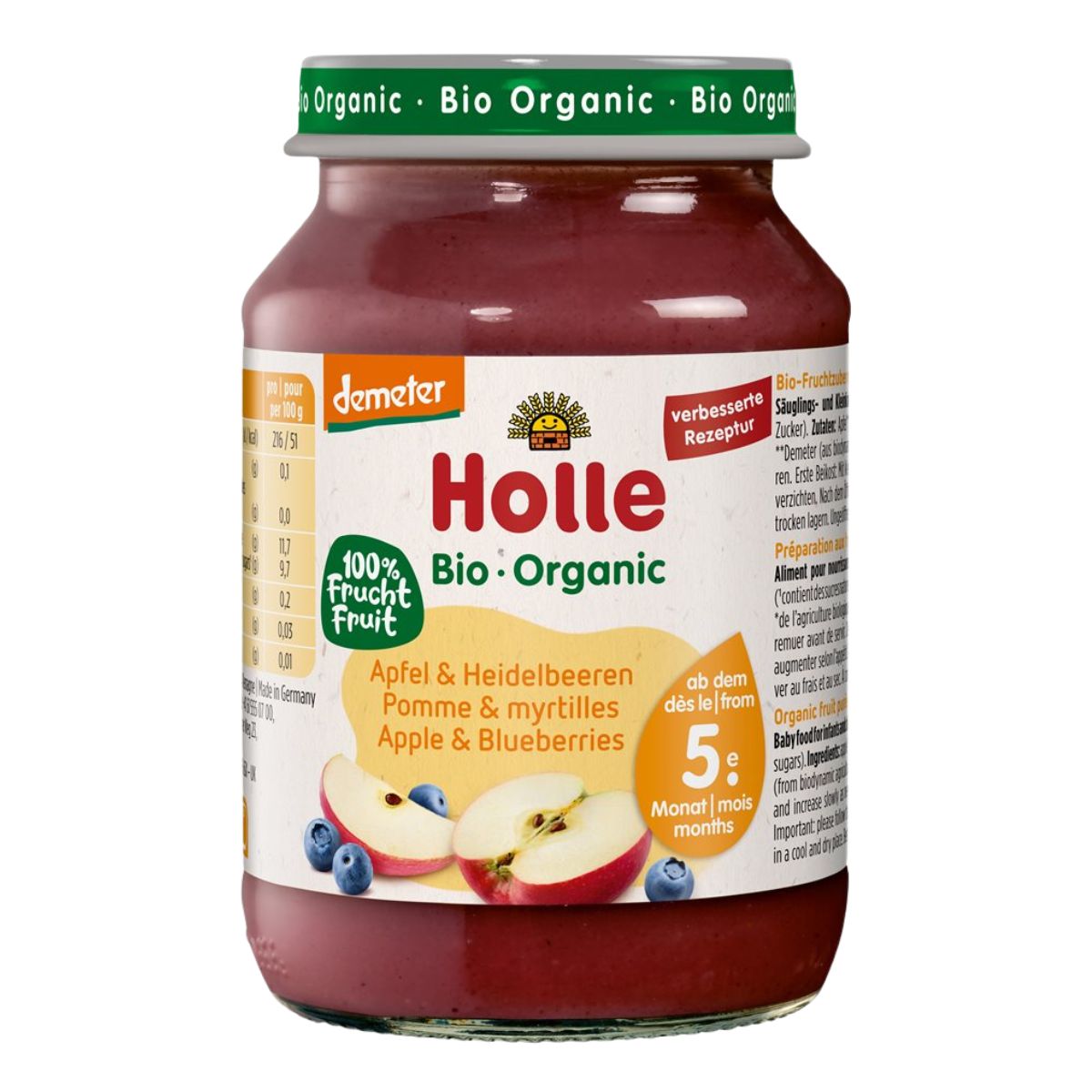 Holle Apfel & Heidelbeeren 190 g