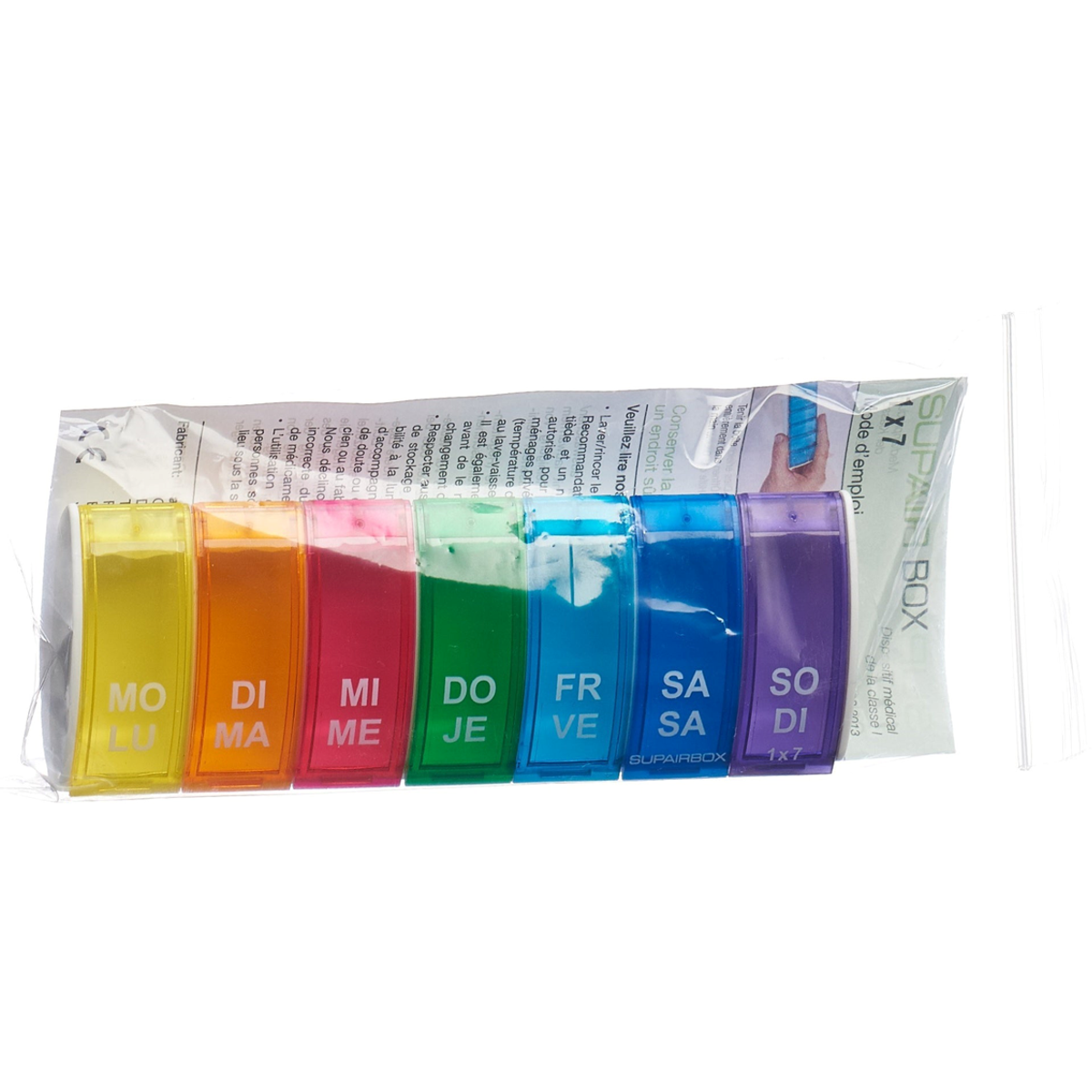 SUPAIRBOX 1x7 Wochendispenser D/F rainbow SUPAIRBOX 1x7 Wochendispenser D/F rainbow